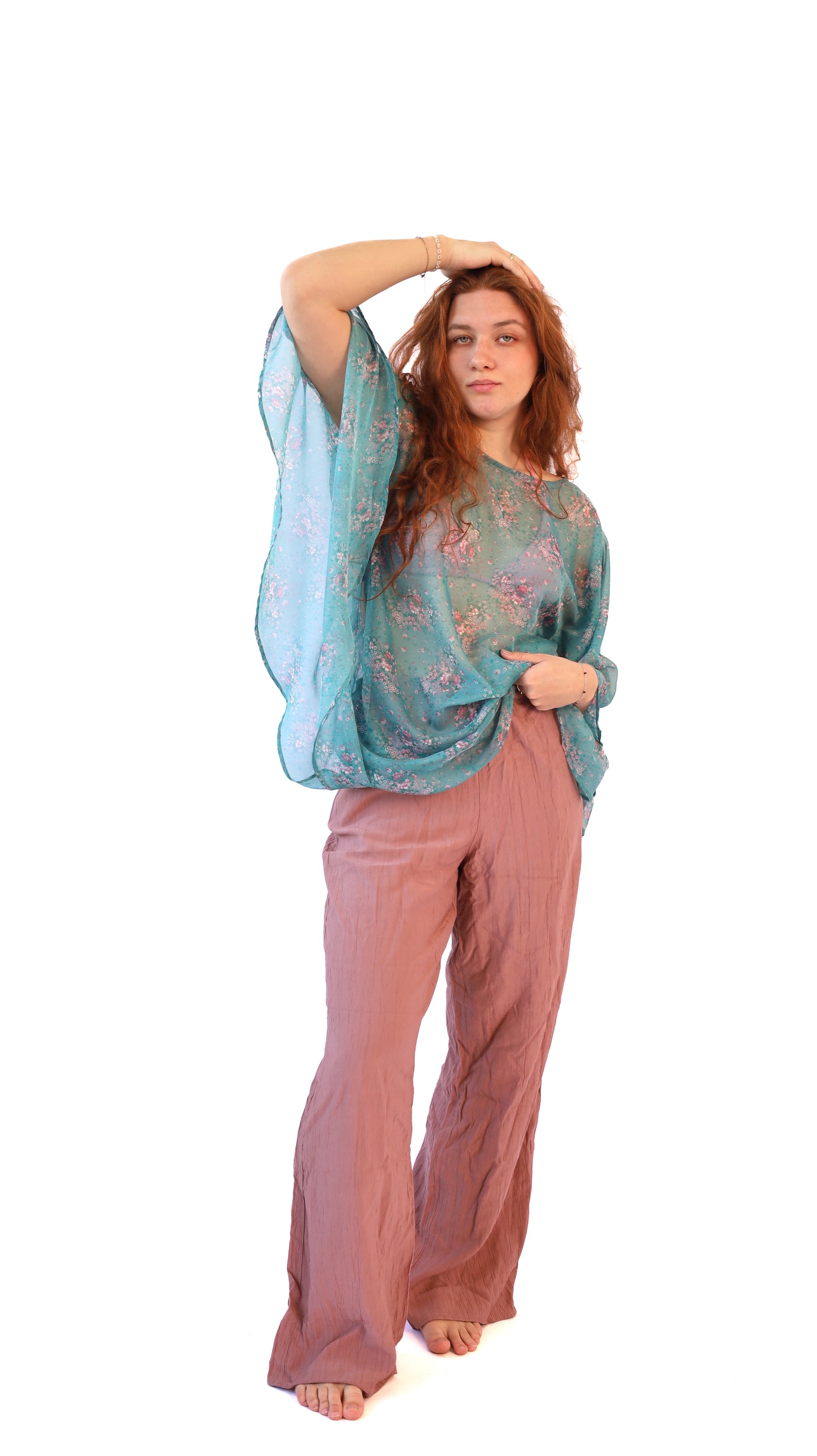 Kaftan Classic květinová laguna