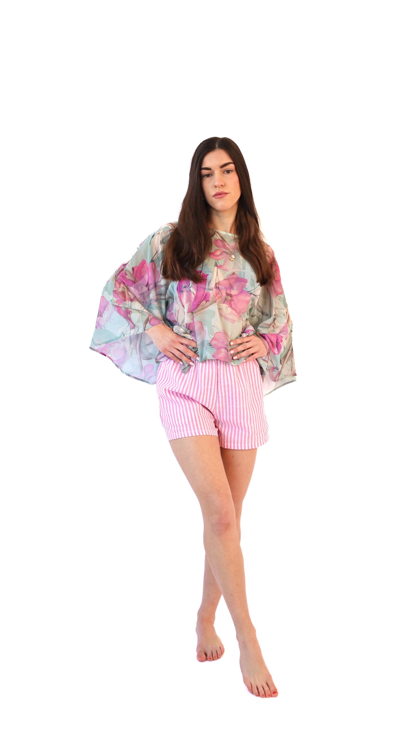 Kaftan Classic mint s tulipány