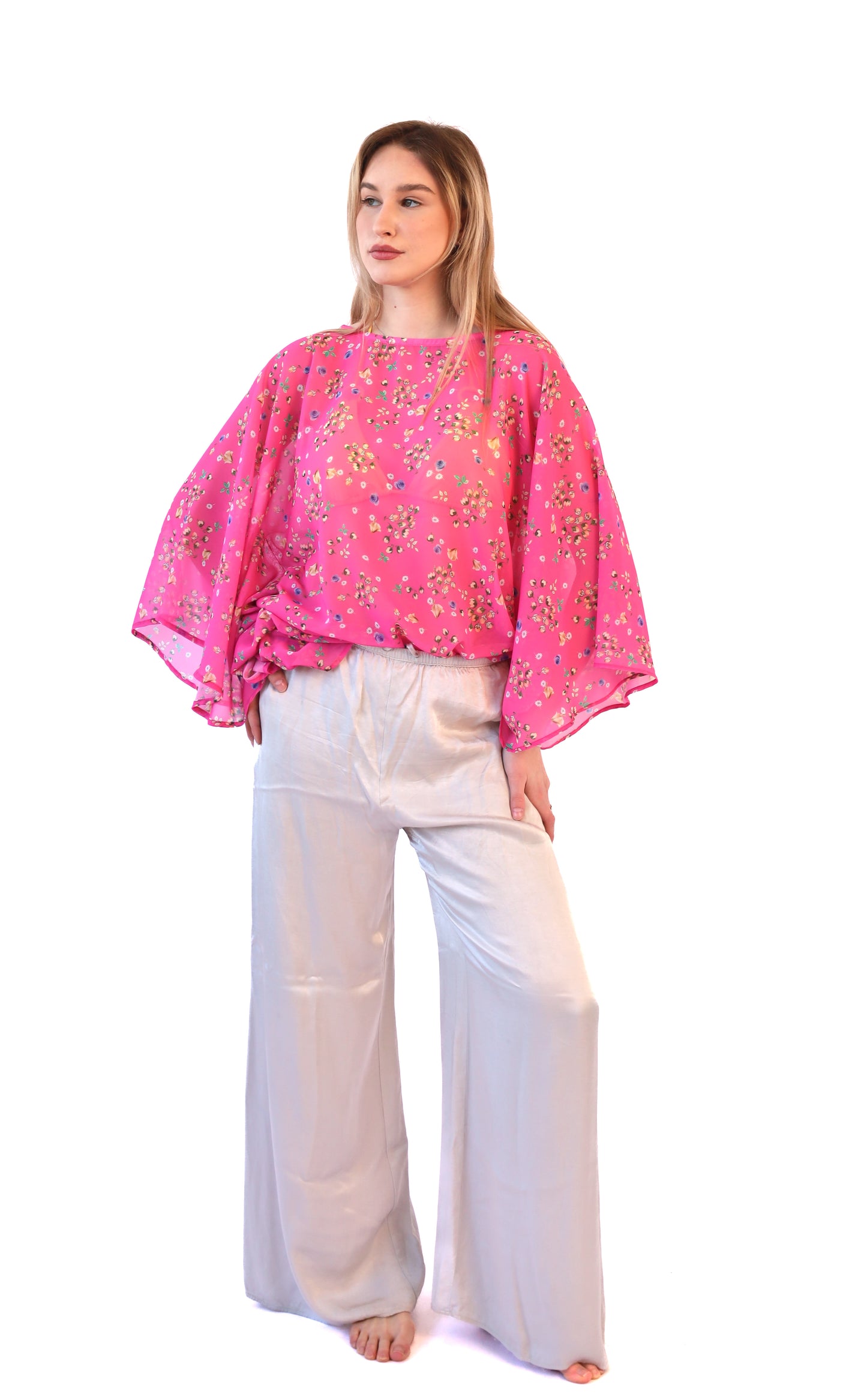 Kaftan Classic růžová poupátka