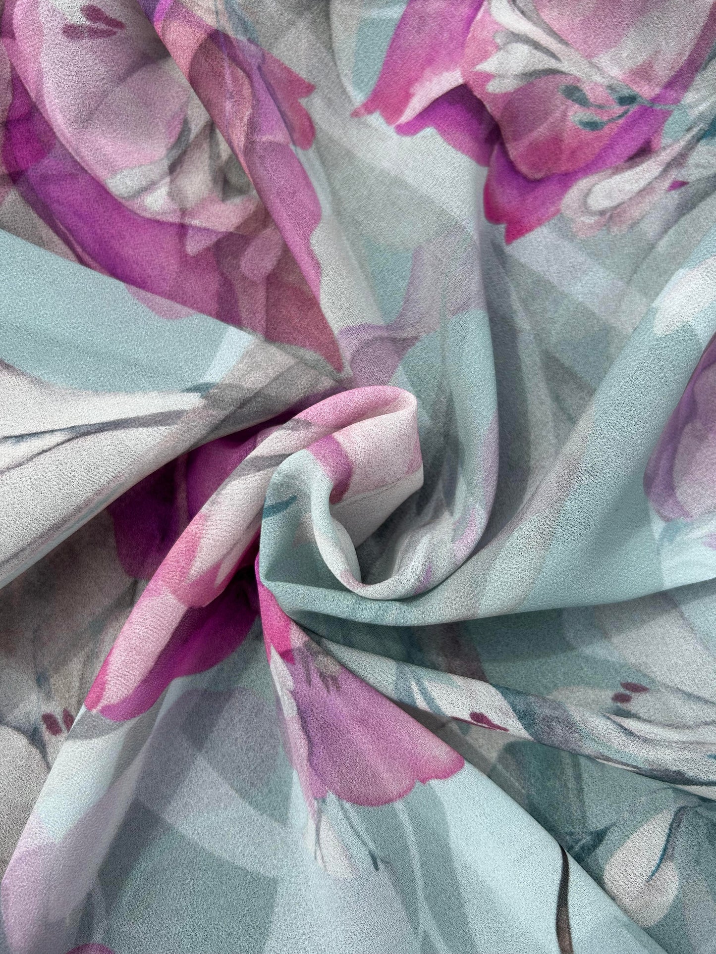Letní tunika Classic mint s tulipány