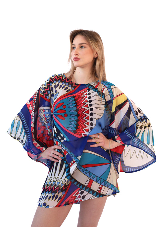 Kaftan Classic geometrický vzor